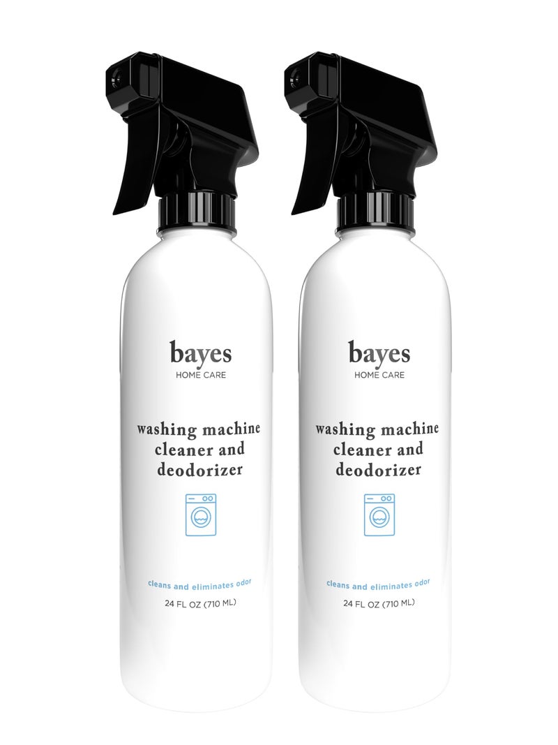 Bayes Washing Machine Cleaner & Deodorizer - Cleans and Eliminates Mold and Mildew Odors for Fresh Smelling Laundry - 24 ounces, 2 Pack - Image 1
